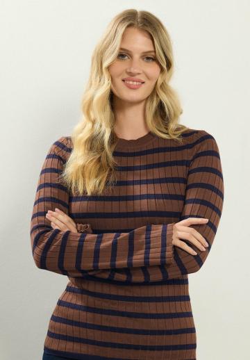 Пуловер в полоску