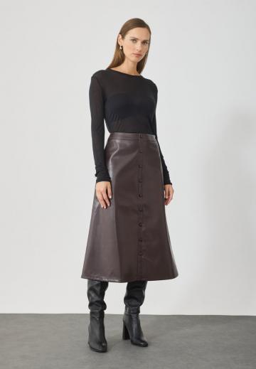 Кожаная юбка