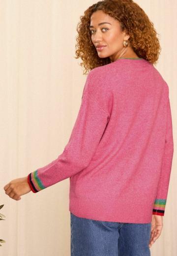 Пуловер в полоску