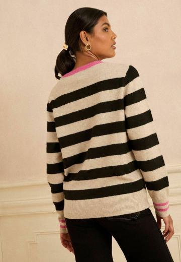 Пуловер в полоску
