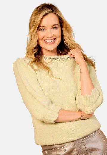 Пуловер с рукавом три четверти