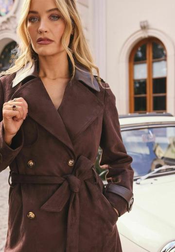 Пальто из искусственной кожи