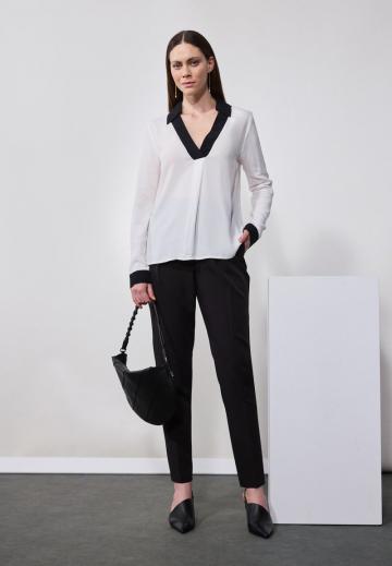 Атласная блузка