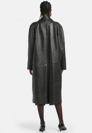 Пальто из искусственной кожи