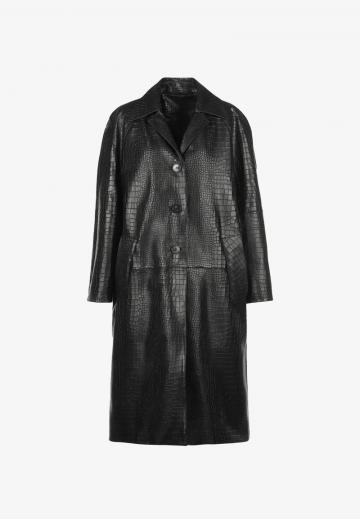 Пальто из искусственной кожи