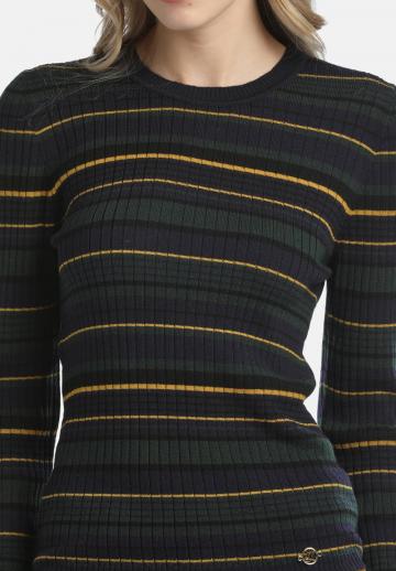 Пуловер в полоску