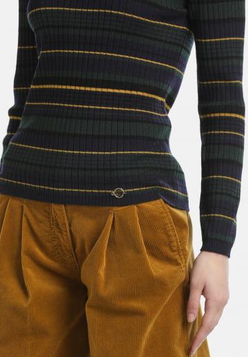 Пуловер в полоску