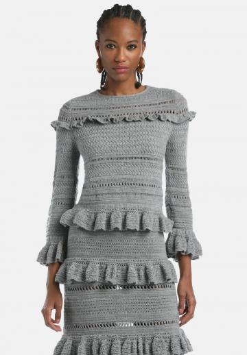 Пуловер с рукавом три четверти