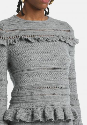 Пуловер с рукавом три четверти