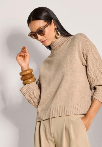 Пуловер с рукавом три четверти