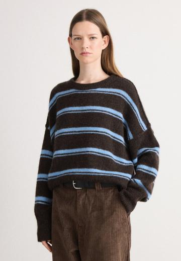 Пуловер в полоску