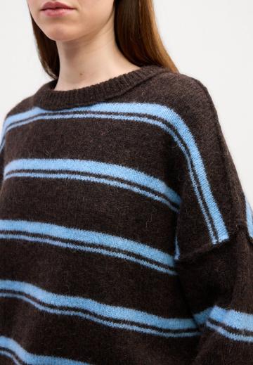 Пуловер в полоску
