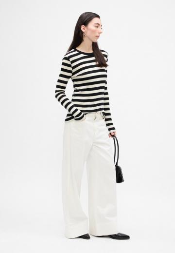 Пуловер в полоску