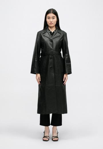 Пальто из искусственной кожи