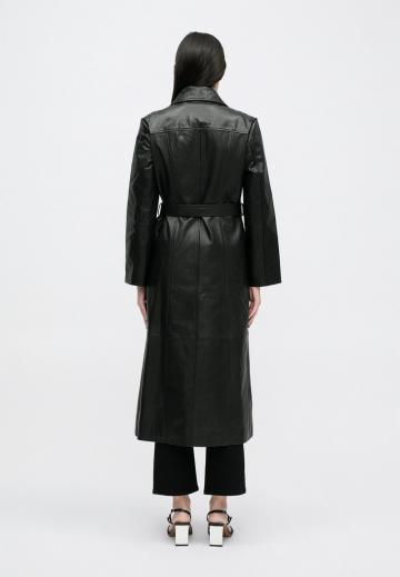 Пальто из искусственной кожи