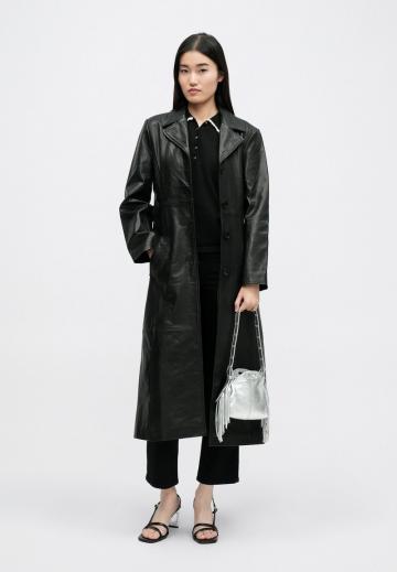 Пальто из искусственной кожи