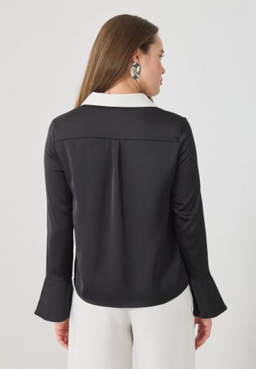 Атласная блузка