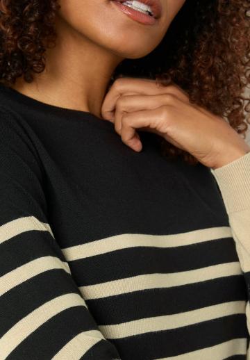 Пуловер в полоску