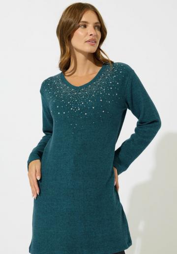 Длинный пуловер