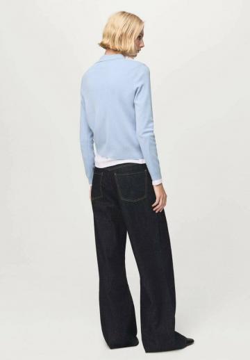 Пуловер с воротником поло