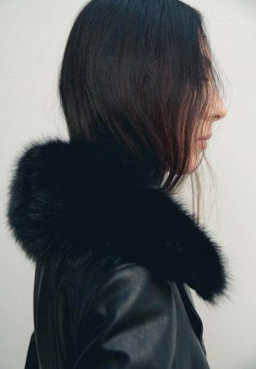 Пальто из искусственной кожи