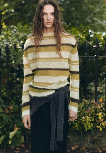 Пуловер в полоску