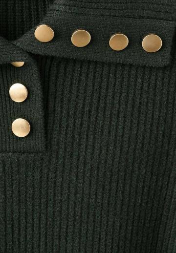 Пуловер с воротником поло