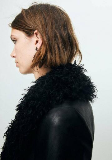 Пальто из искусственной кожи