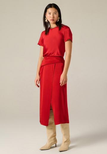 Атласная блузка