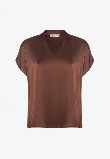 Атласная блузка