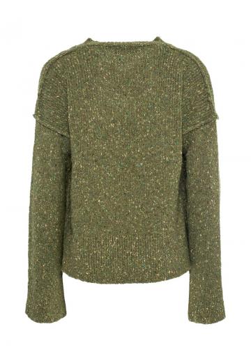 Пуловер с вырезом V