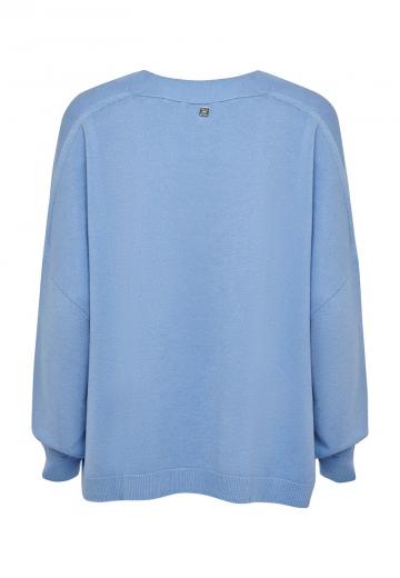 Пуловер с вырезом V