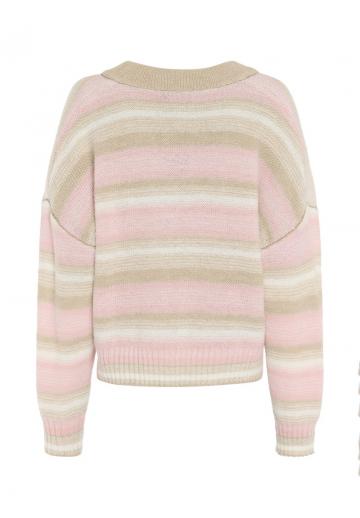 Пуловер в полоску