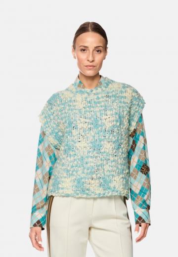 Пуловер с коротким рукавом