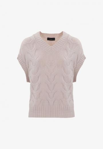 Пуловер с коротким рукавом