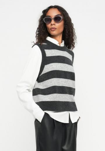 Пуловер в полоску