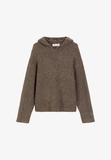 Пуловер с капюшоном