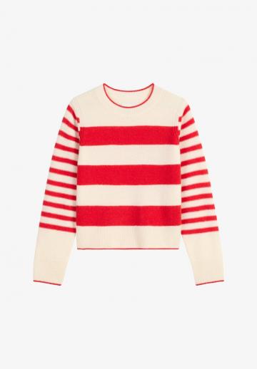 Пуловер в полоску