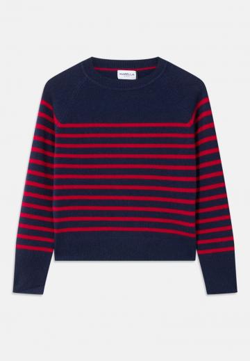 Пуловер в полоску