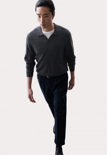 Поло с длинным рукавом