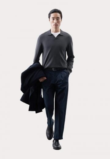 Поло с длинным рукавом