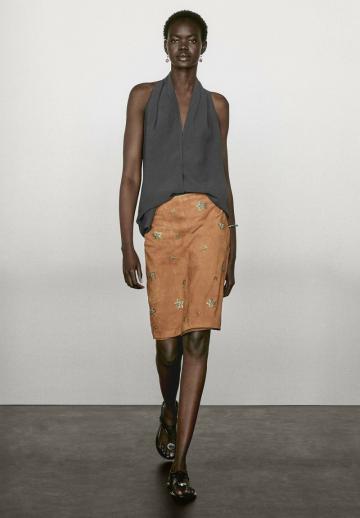 Кожаная юбка