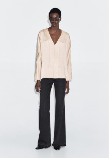 Атласная блузка