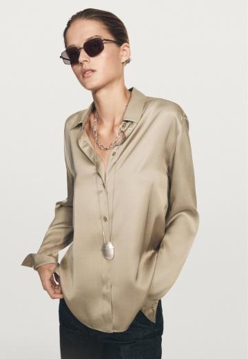 Атласная блузка