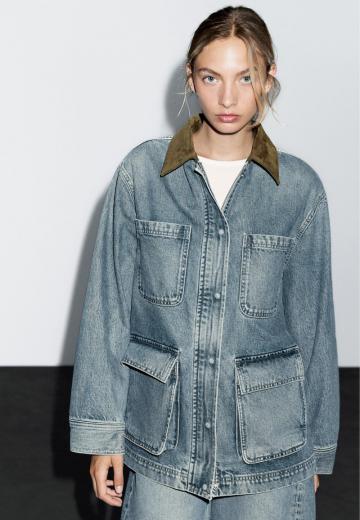 Куртка с накладнымит карманами