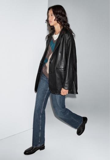 Кожаное пальто