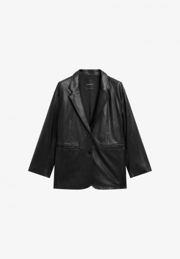 Кожаное пальто