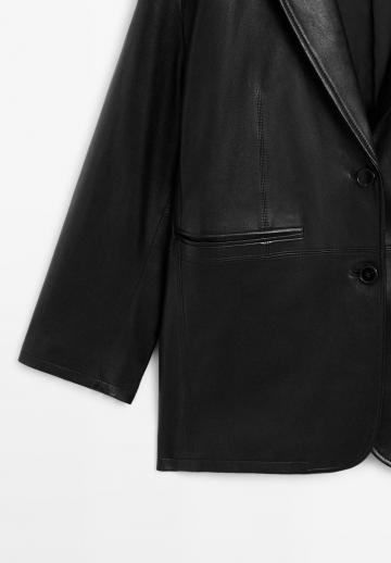 Кожаное пальто