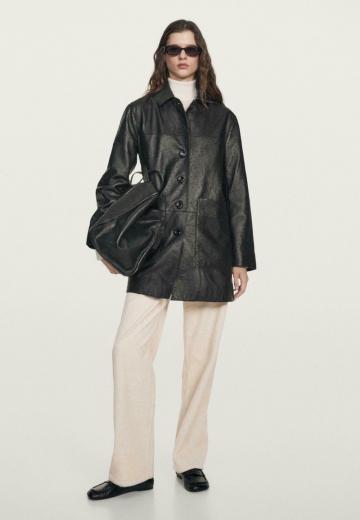 Кожаное пальто