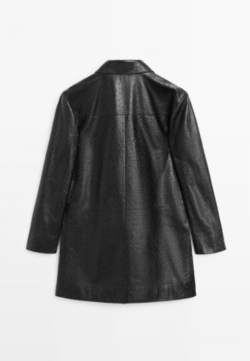 Кожаное пальто